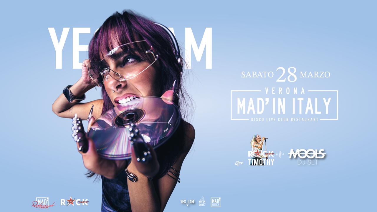 🎸LIVE EXPERIENCE NIGHT!🎸 – Live TIMOTHY / Disco YES, I AM by MOOLS Potrebbe essere un contenuto grafico raffigurante testo