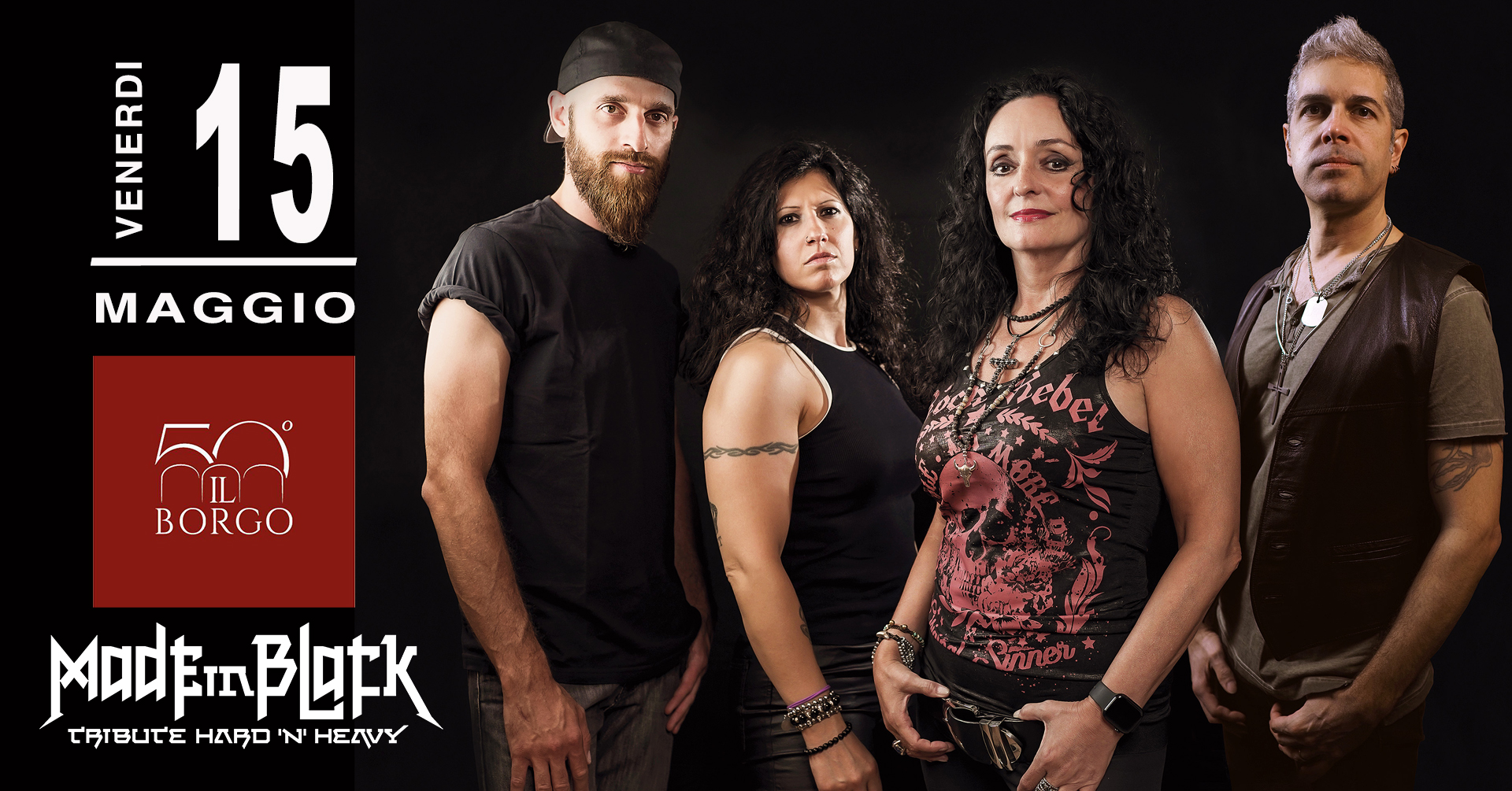 MADE IN BLACK @ IL BORGO – Montebello Vicentino (VI) Potrebbe essere un'immagine raffigurante testo