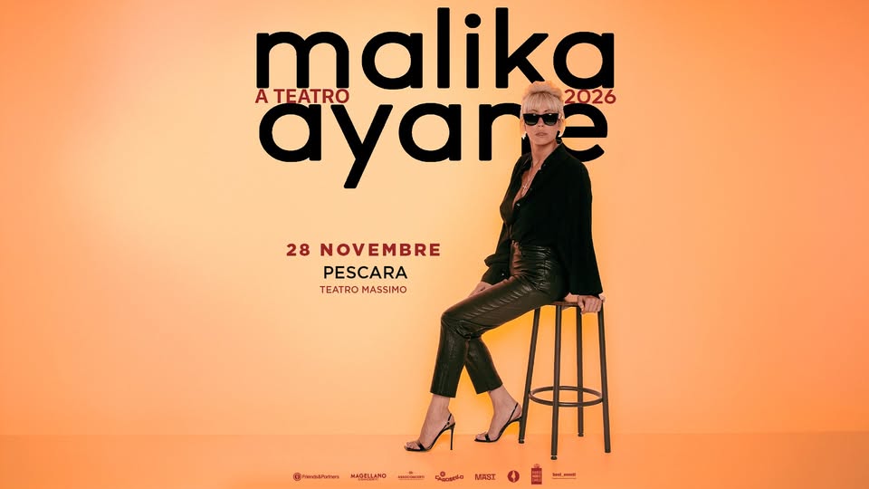 Evento Malika Ayane – 27.11.26 – Pescara, Teatro Massimo Locandina Malika Ayane – 27.11.26 – Pescara, Teatro Massimo - sabato 28 novembre ore 21:00 - 23:00