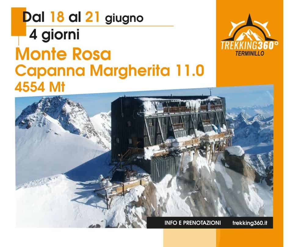 Monte Rosa 11.0 con Terminillo Trekking 360, Capanna Margherita 4554 Mt ...