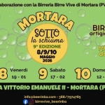Mortara Sotto la schiuma 9° Edizione Mortara Sotto la schiuma 9° Edizione a Mortara (PV) il 8 maggio - 10 maggio 2026