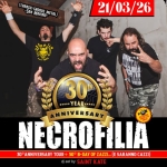 NECROFILIA * Live show 30°anniversary + Dj Saint Kate / 50 B-day Zazzi… NECROFILIA Live show 30° anniversary Dj Saint Kate – 50 B – day Zazzi… a Monastier di Treviso (TV) il 21 marzo 2026