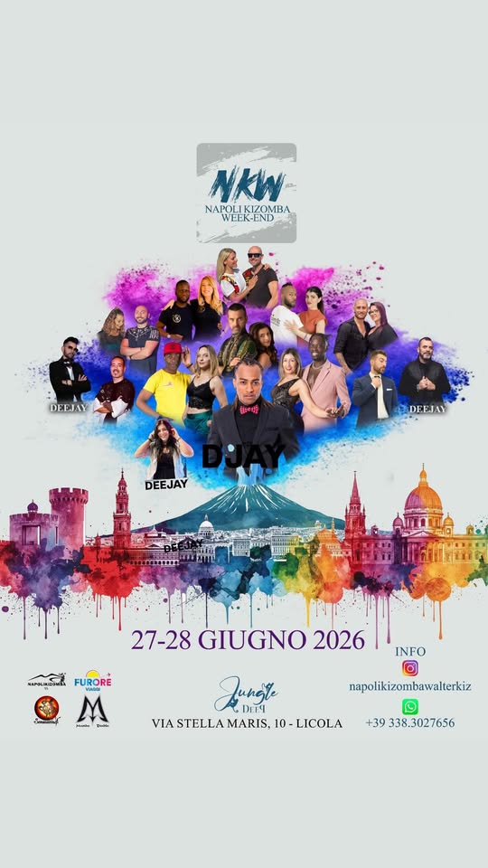 Evento Nkw L’evento A Napoli Di Kizomba Locandina Nkw L’evento A Napoli Di Kizomba - da sabato 27 giugno - domenica 28 giugno 2026 ore 09:00 ore 23:45