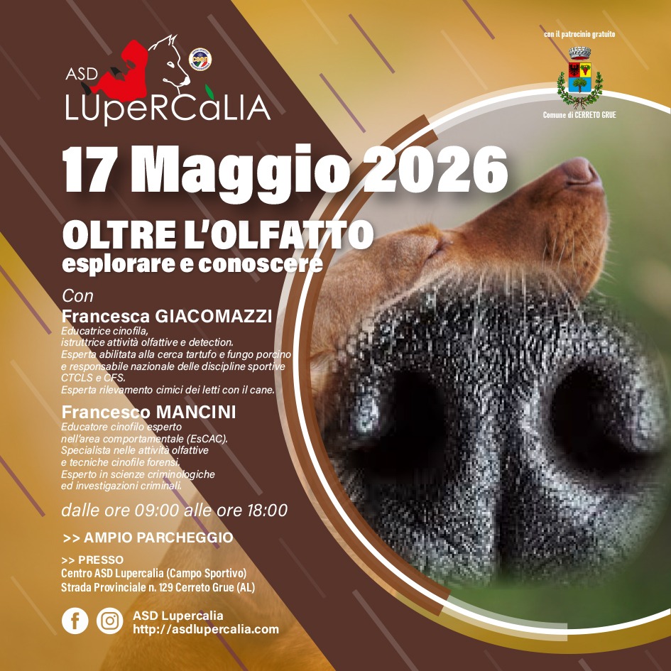 Evento Oltre L’olfatto – Esplorare E Conoscere Locandina Oltre L’olfatto – Esplorare E Conoscere - domenica 17 maggio ore 09:00 - 18:00
