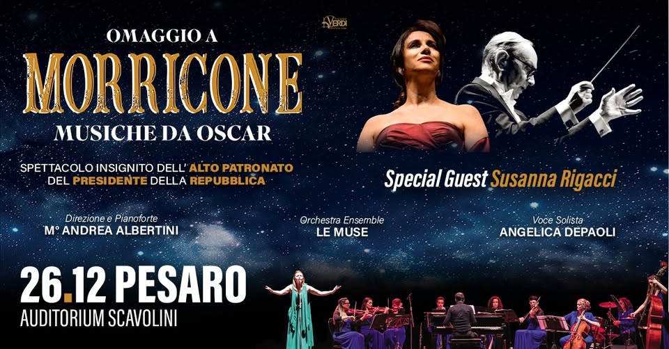 Evento Omaggio A Morricone Pesaro Locandina Omaggio A Morricone Pesaro - sabato 26 dicembre ore 21:00 - 23:00