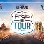 Praja Gallipoli® on Tour • Bergamo • Vog Potrebbe essere un'immagine raffigurante il seguente testo "SAVE SAVETHEDATE THE DATE 18 APR NEXTSTOP NEXT STOP BERGAMO Praja ON TOUR GALLIPOLI"