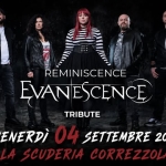 REMINISCENCE + LADIES NIGHT @LASCUDERIA Potrebbe essere un'immagine raffigurante il seguente testo "A50 A-EERS CORREZZOLA CORR ASO 7EA CORRE CORREZZOLA A50 香 CORREZZOLA CORRE REMINISCENCE EVANESCENCE TRIBUTE VENERDÌ 04 SETTEMBRE 2026"