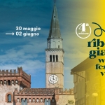 Ribolla Gialla Wine Festival 2026 Potrebbe essere un'immagine raffigurante campanile e il seguente testo "생프 Comune di San Vito al Tagliamento 30 maggio →02giugno →02 02 giugno 4 Dan edizione ribolla gialla wine festi val 1000 ρ.η...."