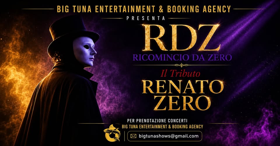 Evento Ricomincio Da Zero – Renato Zero Tribute Live@Ristogrill Ca’ Fossa’, San Dona’ Di Piave (Ve) Locandina Ricomincio Da Zero – Renato Zero Tribute Live@Ristogrill Ca’ Fossa’, San Dona’ Di Piave (Ve) - sabato 22 agosto ore 21:30 - 23:30