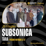 SUBSONICA – “Terre Rare 96-26” | 26 Giugno 2026 | Sherwood Festival, Padova SUBSONICA Tära Putano Hoffman 26 Giugno 2026 Sherwood Festival, Padova a Padova (PD) il 26 giugno 2026