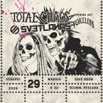 Total Chaos (USA) + Svetlanas live @ Scumm Cave Room • opening act Voiceless • Ven 29/05 Potrebbe essere un'illustrazione raffigurante il seguente testo "EVETLANREROE TOTAL TOTALCHAÓS OPENING OPENING ACT DEVETLANAS OICLLESS ScuMm بامة_ب HOUSE HOUSEOTREBELS . REBELS LOVERSGDRINKERS LOVERSE DRINKERS INGRESSO MAGGIO TESSERATX arci VENERDİ 2026 :29 2026 29 CAVE CAVEROOM ROOM SCUMM, CUMM.PESCARA PESCARA"