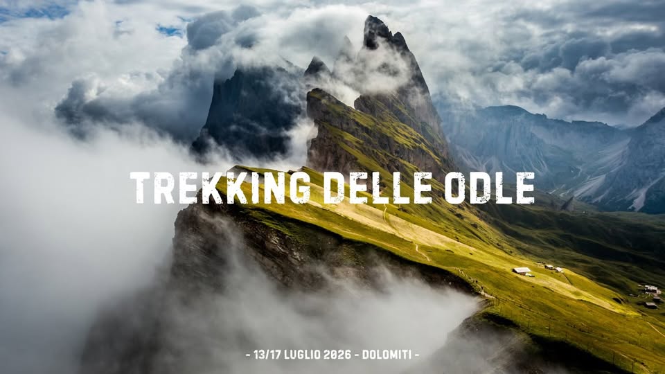Evento Trekking Delle Odle Dove Le Montagne Toccano Il Cielo Locandina Trekking Delle Odle Dove Le Montagne Toccano Il Cielo - da lunedì 13 luglio - venerdì 17 luglio 2026 ore 08:30 ore 16:00