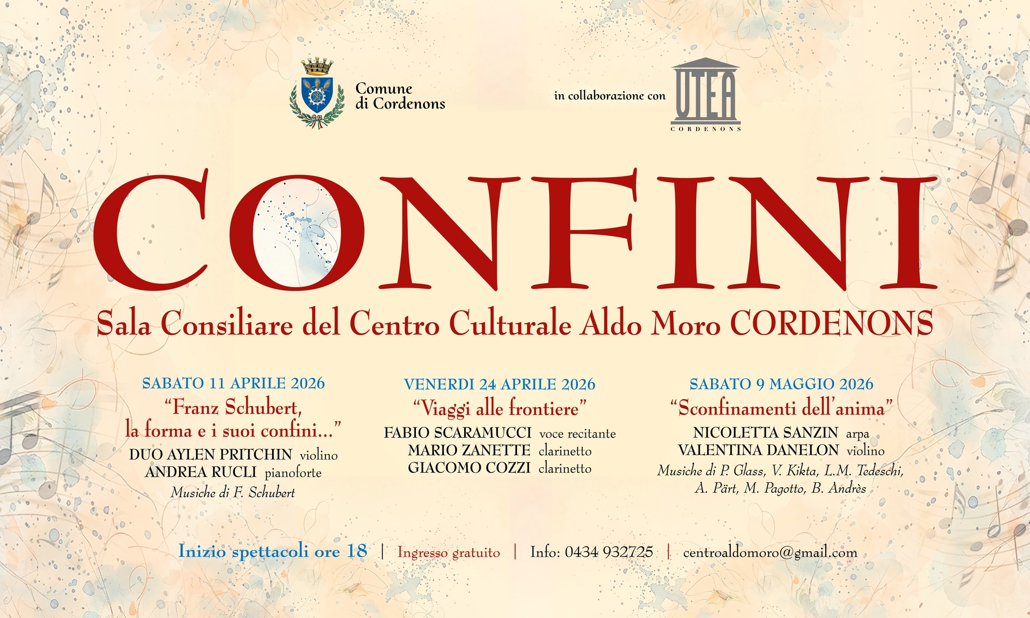 Evento A Cordenons concerto Viaggi alle frontiere Locandina A Cordenons concerto Viaggi alle frontiere - venerdì 24 aprile ore 18:00 - 20:00