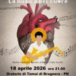 A Tamai di Brugnera lo spettacolo Carlo Acutis La musica nel cuore Potrebbe essere un'immagine raffigurante strumento musicale e il seguente testo "gruppo ControCorrente in collaborazione con le parrocchie di Tamai e Maron ed patrocinio del comune di Brugnera presenta gcarLo Acutis La musica ne cuvre 오내이과해네 Teatro musicato ispirato al Beato Carlo Acutis 18 aprile 2026 ore 21.00 Oratorio di Tamai di Brugnera -PN Ingresso libero Consigliata la prenotazione whatsapp 3897867738"