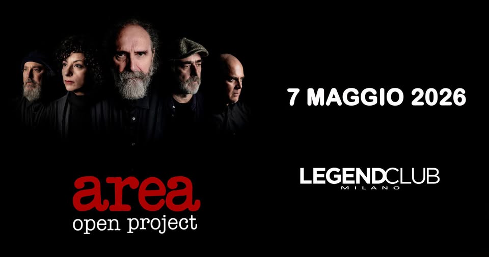 AREA OPEN PROJECT Potrebbe essere un'immagine raffigurante il seguente testo "7 MAGGIO20 2026 MAGGIO LEGENDCLUB MILANO M M L area open project"