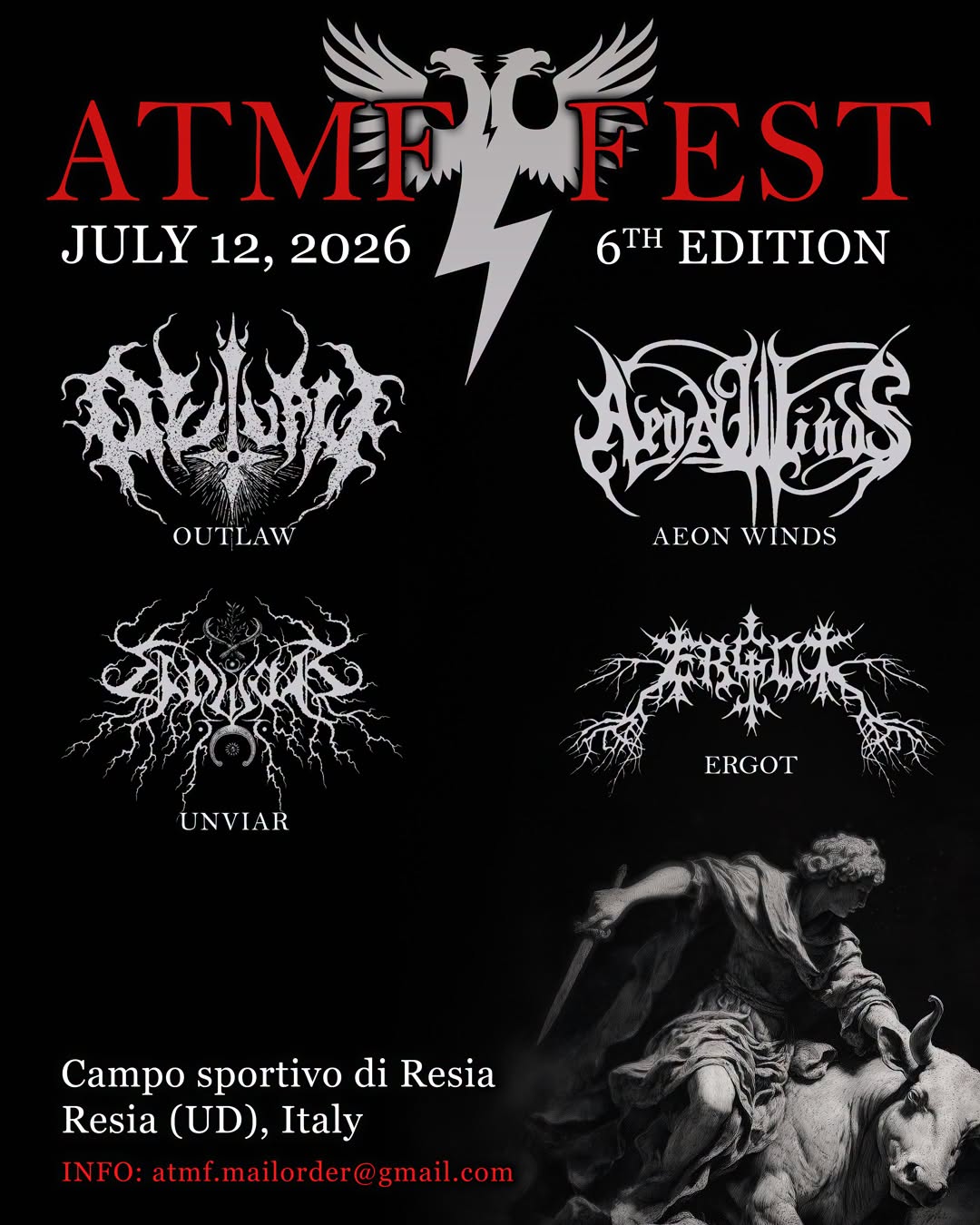 Evento ATMF FEST 6TH edition – Resia (UD) July 12, 2026 Locandina ATMF FEST 6TH edition – Resia (UD) July 12, 2026 - domenica 12 luglio ore 17:30 - 19:30
