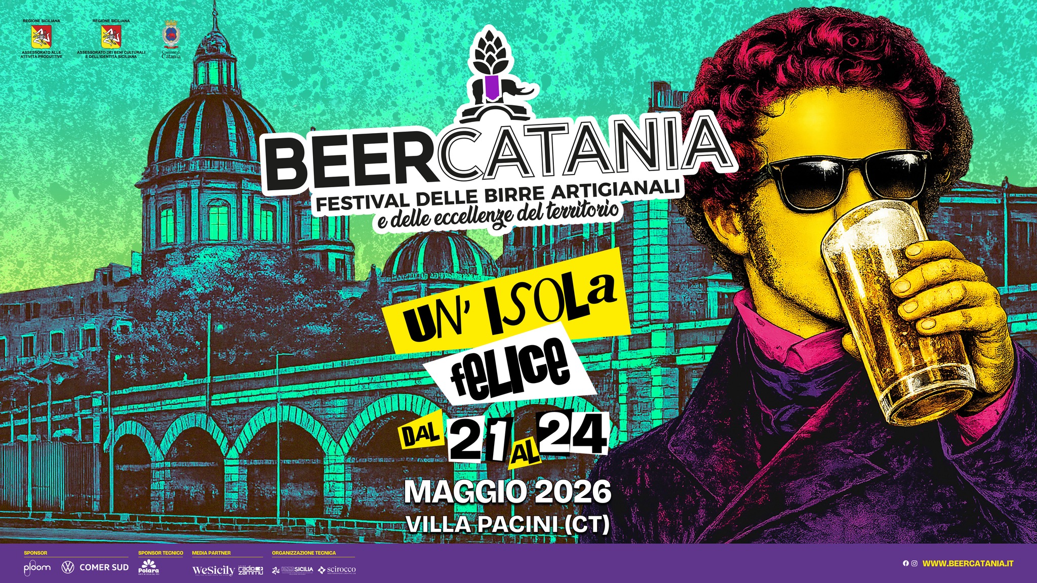 Beer Catania 21-22-23-24 maggio Villa Pacini Potrebbe essere un'immagine raffigurante birra e testo