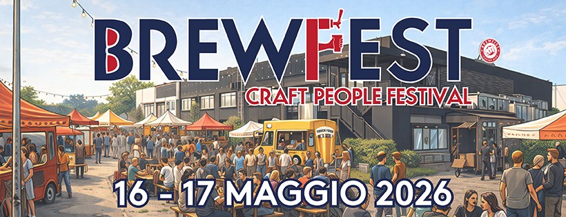 BREW FEST Potrebbe essere un'immagine raffigurante il seguente testo "BREWFEST CRAFT PEOPLE FESTIVAL 16-1 17 MAGGIO 2026 50&50 BIRRIFICDO ARTIGIANALE VARESE ALDER w BIRRIFICIO BAJÖN .C RO * ITALIAN ALES /ም/ RITUAL LAB 77 Brewing Growing INGRESSO LIBERO + BIRRA + CIBO+ + MUSICA Terminal 1 Brewfistpub Codogno (LO)- Via Molinari,7"
