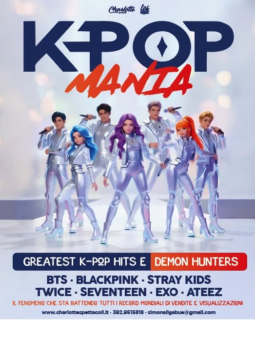Evento Busto Arisizio – Teatro Sociale – KpopMania – Greatest Kpop Hits e Demon Hunters Locandina Busto Arisizio – Teatro Sociale – KpopMania – Greatest Kpop Hits e Demon Hunters - sabato 5 dicembre ore 21:00 - 23:00