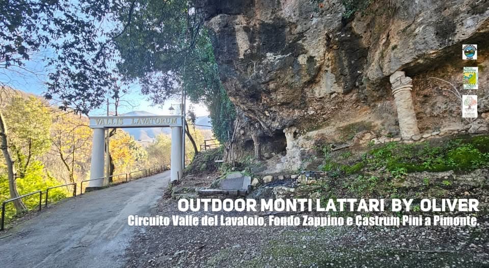 Potrebbe essere un'immagine raffigurante Stari Most e il seguente testo "VALLIS VA LAVATORUM ジ OUTDOOR MONTI LATTARI BY OLIVER Circuito Valle del Lavatoio, Fondo Zappino e Castrum Pini nia a Pimonte."