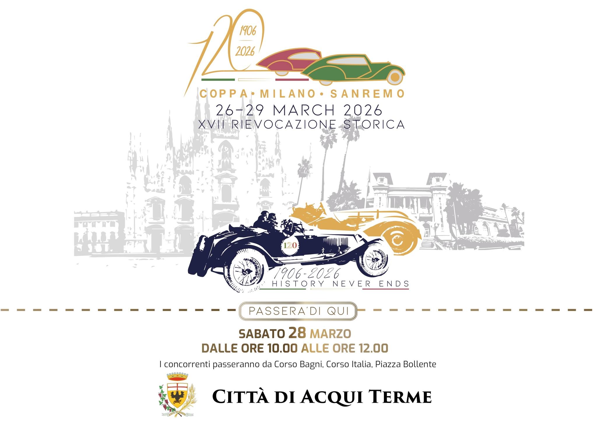 Evento Coppa Milano – Sanremo Locandina Coppa Milano – Sanremo - sabato 28 marzo ore 10:00 - 12:00