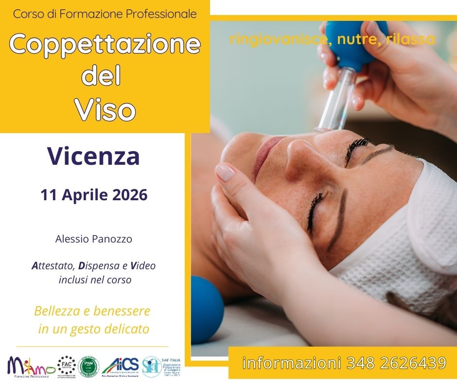 Evento Corso Coppettazione Del Viso – 11 Aprile A Vicenza Locandina Corso Coppettazione Del Viso – 11 Aprile A Vicenza - sabato 11 aprile ore 09:30 - 18:30