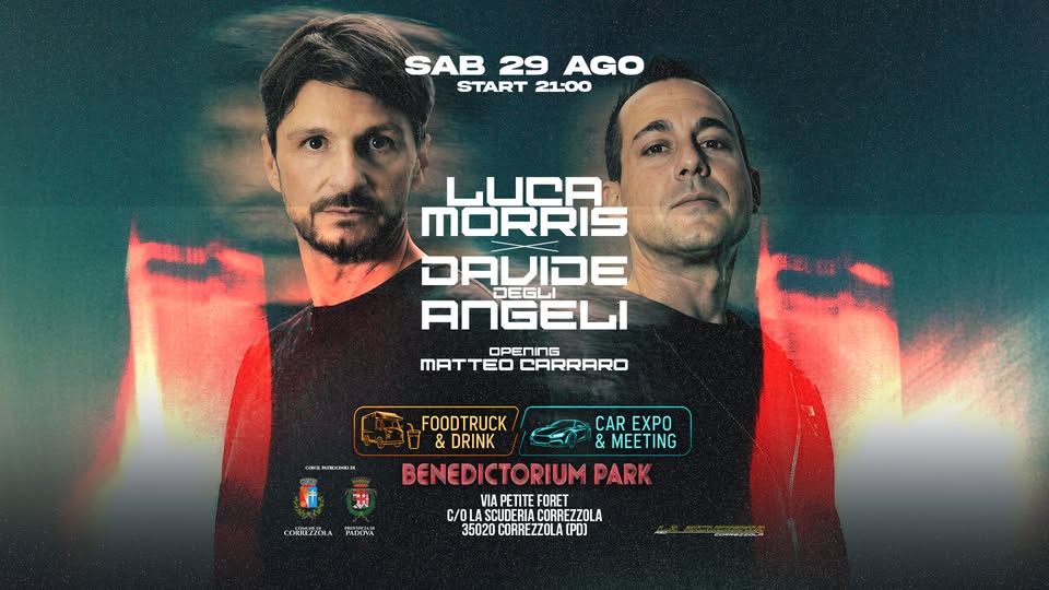 Evento Dj Luca Morris @Correzzola Locandina Dj Luca Morris @Correzzola - sabato 29 agosto ore 21:00 - 02:00