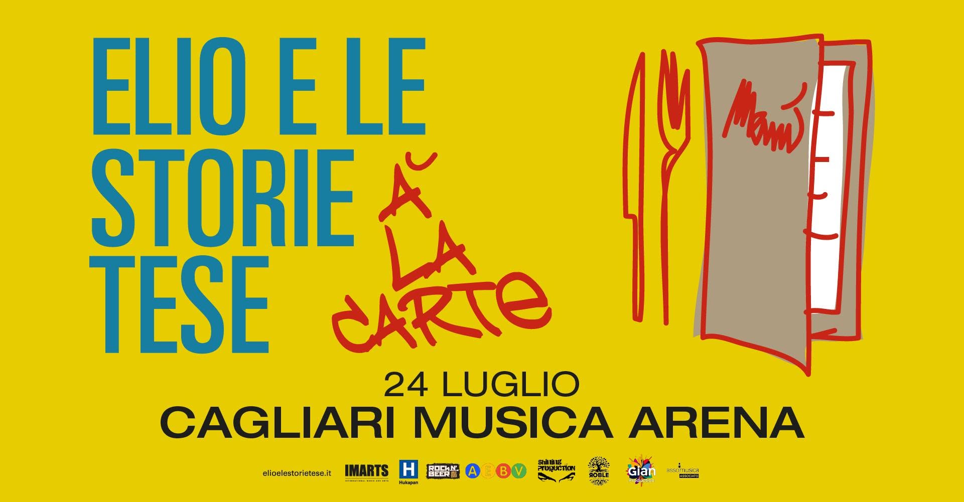 Evento Elio e le Storie Tese – Cagliari Musica Arena – 24 luglio 2026 Locandina Elio e le Storie Tese – Cagliari Musica Arena – 24 luglio 2026 - venerdì 24 luglio ore 21:00 - 23:00