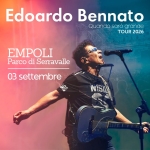 EMPOLI Parco di Serravalle Potrebbe essere un'immagine raffigurante chitarra e il seguente testo "Edoardo Bennato Quando sarò grande TOUR TOUR2026 2026 EMPOLI Parco di Serravalle 03 settembre ИAe NISI"