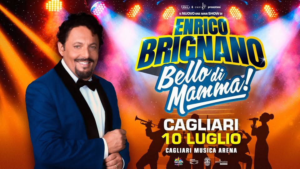 Evento Enrico Brignano “Bello di mamma!” – Cagliari – 10 luglio Locandina Enrico Brignano “Bello di mamma!” – Cagliari – 10 luglio - venerdì 10 luglio ore 21:30 - 23:30