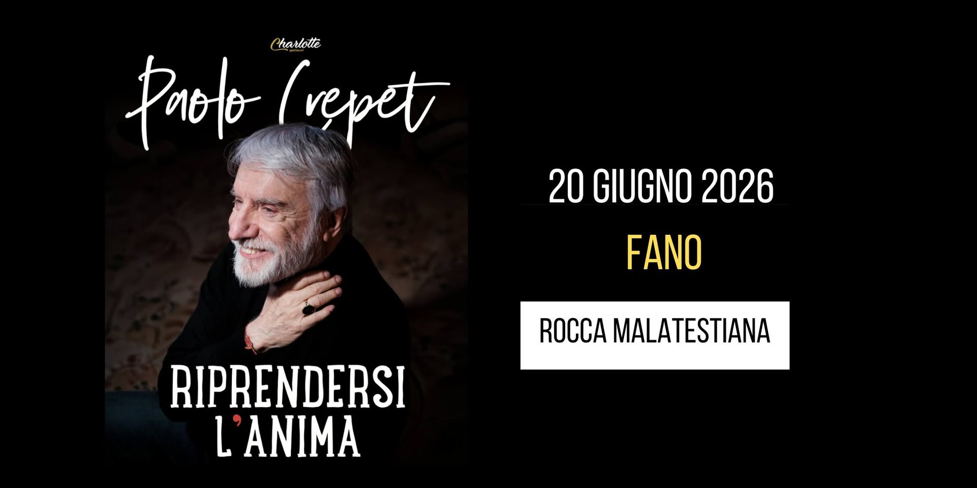 Evento Fano – Rocca Malatestiana – Paolo Crepet – Riprendersi L’anima Locandina Fano – Rocca Malatestiana – Paolo Crepet – Riprendersi L’anima - sabato 20 giugno ore 21:15 - 23:15