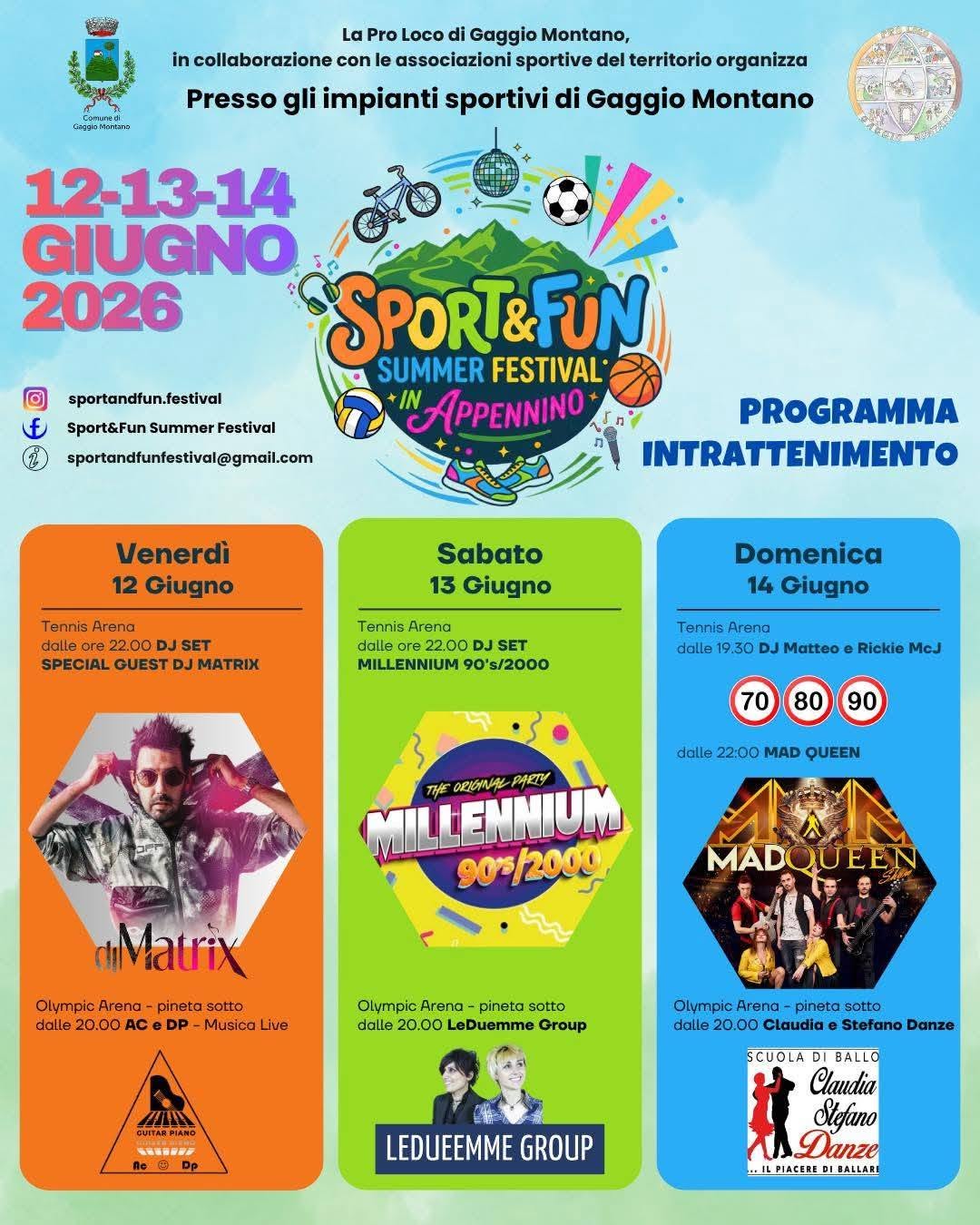 Evento Festa ProLoco Gaggio Montano (BO) – Ledueemme Locandina Festa ProLoco Gaggio Montano (BO) – Ledueemme - sabato 13 giugno ore 20:00 - 22:00