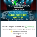 Francesco De Gregori – Koala’s Tribute Band Francesco De Gregori – Koala’s Tribute Band a Adria (RO) il 24 ottobre 2026