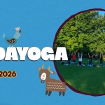 FRIDAYOGA Potrebbe essere un'immagine raffigurante yoga e il seguente testo "AB CAMPO DFL DEI GIRASOLI FRIDAYOCA 19 giugno 19giugno2026 2026 ore ore19.00"
