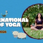 FRIDAYOGA International day of yoga Potrebbe essere un'immagine raffigurante yoga e il seguente testo "AB CAMPO DEL DEI GIRASOLI FRIDAYOCA International day of Yoga 21 giugno 2026 ore 19.00"