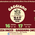 Gaggiano Wine Fest Potrebbe essere un contenuto grafico raffigurante il seguente testo "Organizza BEERINBA EVENTI in collaborazione con la Birreria Birre Vive di Mortara (PV) GAGGIANO wine FEST 16e17 MAGGIO 2026 Degustazioni VINI BIRRE artigianali STREET FOOD MUSIÇA dal vivo 16 16sb 17-01 Sabato 17 12 23 Domenica PIAZZA DACCO- GAGGIANO (MI) Infosbeerinba.com-38/7974785 infoal Infoabeerinba.com 388/7974785 birrevive_ _beerinba"