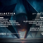 GALACTICA at SHERWOOD FESTIVAL | 27 Giugno 2026 | Sherwood Festival, Padova Potrebbe essere un contenuto grafico raffigurante il seguente testo "용 PRESENT GALACTICA SHERWOOD SHERWOODFESTIVAL FESTIVAL SAT SATURDAY 27TH JUNE 27THJUNE2026 2026 SHERWOOD PARK FESTIVAL2PAROSA PARKNORD NORD STADIO EUGANEO, FESTIVAL26 PADOVA, IT POWERED Y ilMuretto HARDSTYLER"