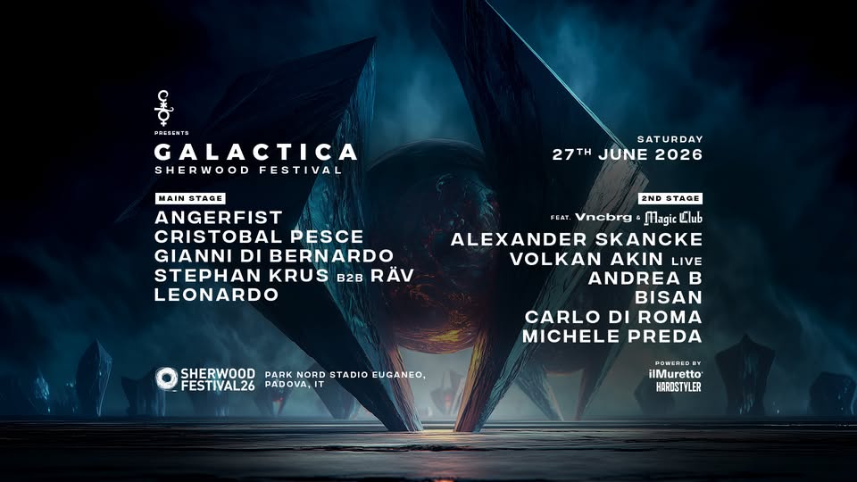 Evento Galactica At Sherwood Festival 27 Giugno 2026 Sherwood Festival, Padova Locandina Galactica At Sherwood Festival 27 Giugno 2026 Sherwood Festival, Padova - sabato 27 giugno ore 17:00 - 19:00