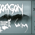 Gorgon+Cold Raven+Vrim Potrebbe essere un'immagine raffigurante il seguente testo "Tiouedì 30 Hprile Centrale ROCK Via Cascina California 9 Erba(Co) Erba (CO) SORGON Ludmuer + wim Inizio h 21:30 Ingresso 10 €"