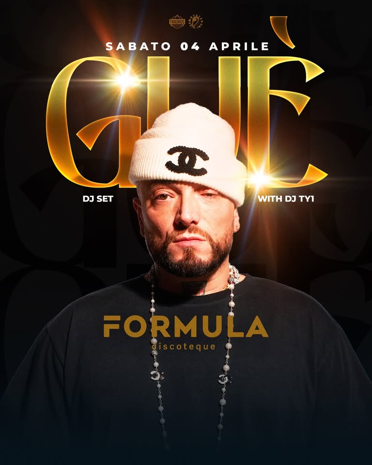GUE – Easter Party | Sabato 4 Aprile Potrebbe essere un'immagine raffigurante il seguente testo "THAIFUH SABATOO4APRILE 04 SABATO APRILE H DJSET DJ SET で WITH WITHDJTYI DJ tI FORMULA iscoteque"