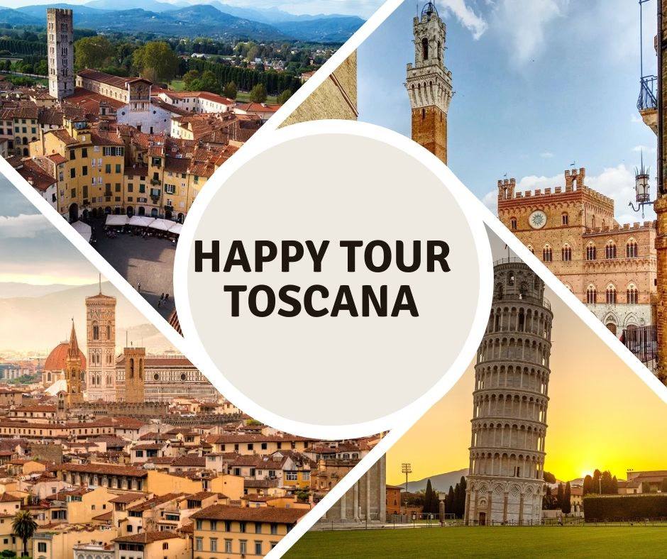 Evento Happy Tour della Toscana dal 7 al 12 Maggio a E 700,00 Locandina Happy Tour della Toscana dal 7 al 12 Maggio a E 700,00 - da giovedì 7 maggio - martedì 12 maggio 2026 ore 15:00 ore 12:30