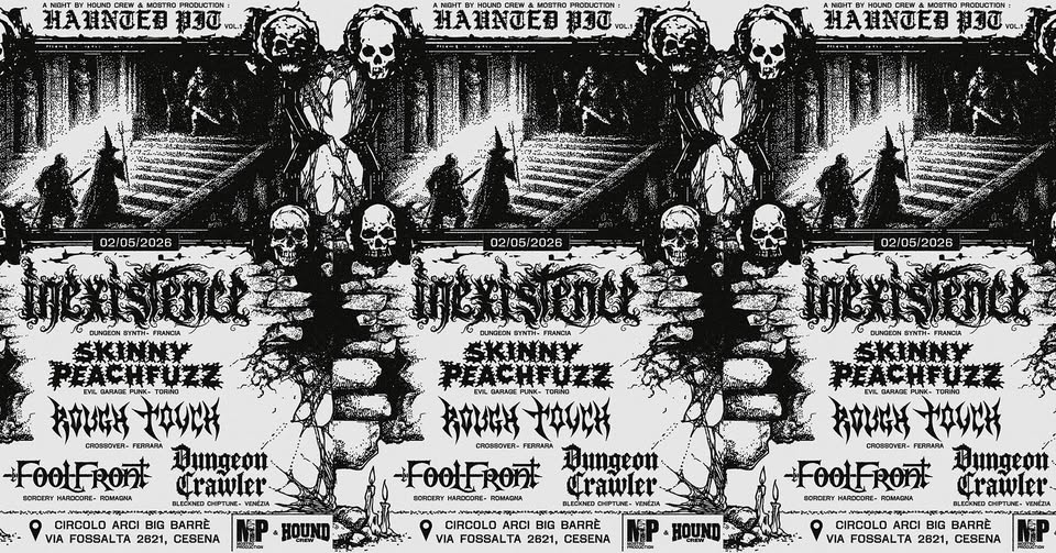 HAUNTED PIT vol. 1 – “a Spooky Night of Hardcore and Dungeon Synth” Potrebbe essere un'immagine raffigurante testo