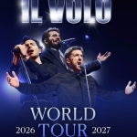 IL VOLO World Tour Potrebbe essere un'immagine raffigurante il seguente testo "IL IVOLO WORLD 2026 2026 TOUR 2026TOUR2027 2027"