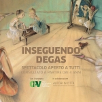 Inseguendo Degas – OPV Families & Kids 2026 Potrebbe essere un'illustrazione raffigurante il seguente testo "ον νκ di Padova Orchestra e edelveneto de INSEGUENDO DEGAS SPETTACOLO APERTO A τυήτι CONSIGLIATO A PARTIRE DAI 4 ANNI"