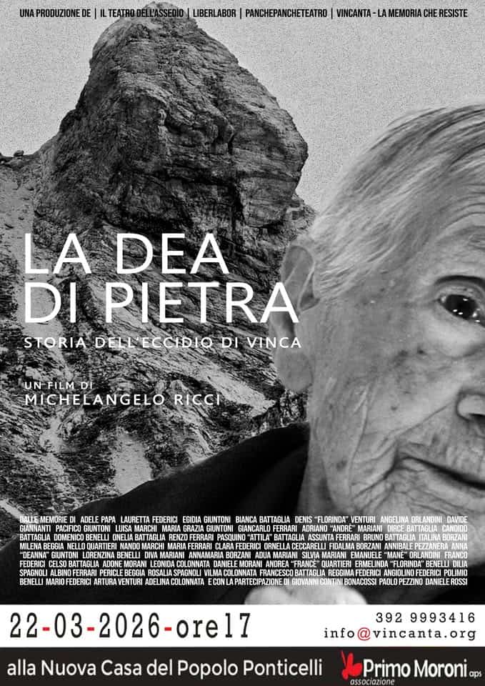 La Dea di Pietra – storia dell’eccidio di Vinca Potrebbe essere un'immagine raffigurante testo