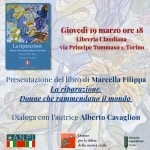 “La riparazione” di Marcella Filippa. Presentazione libro “La riparazione” di Marcella Filippa. Presentazione libro a Torino (TO) il 19 marzo 2026