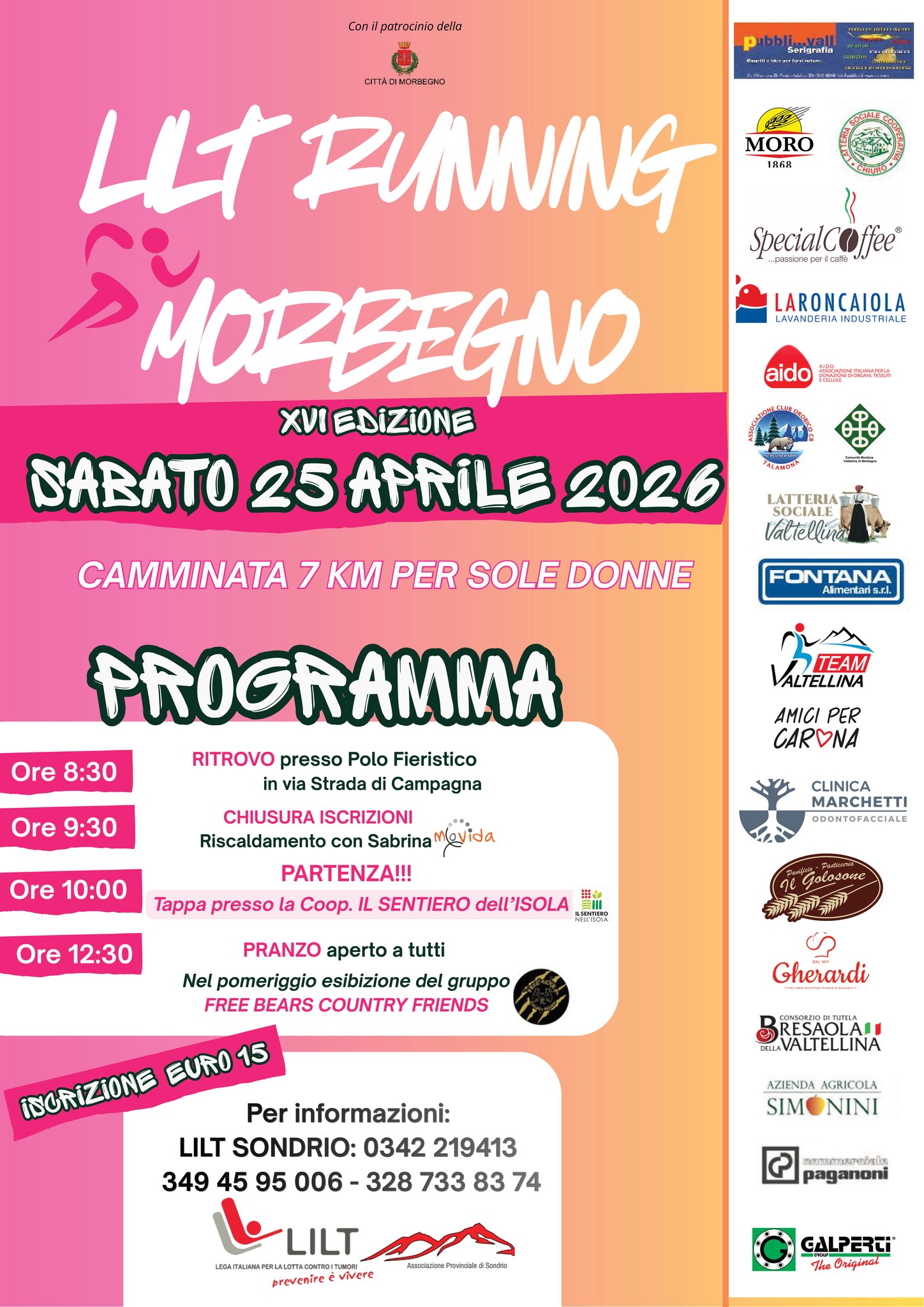 LILT RUNNING 2025 Potrebbe essere un contenuto grafico raffigurante testo