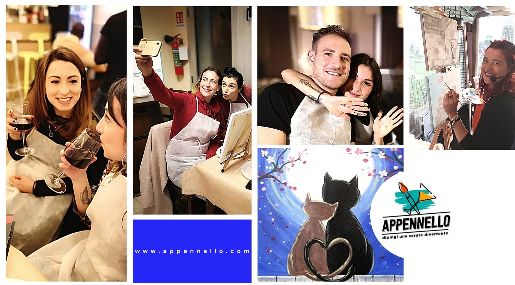 Marotta (PU): A Mici, un aperitivo Appennello Potrebbe essere un'immagine raffigurante matrimonio e il seguente testo "日 www.appennello.com P APPENNELLO diping una serata divertente"
