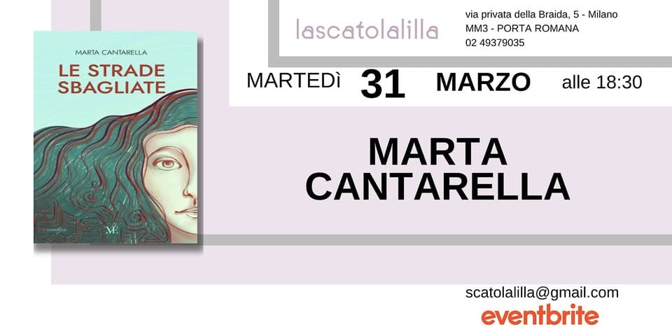 Evento Marta Cantarella Presentazione Locandina Marta Cantarella Presentazione - martedì 31 marzo ore 18:30 - 19:30
