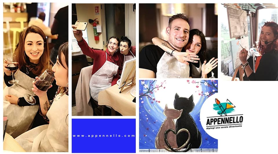 Milano: A Mici, un aperitivo Appennello Potrebbe essere un'immagine raffigurante matrimonio e il seguente testo "日 www.appennello.com P APPENNELLO diping una serata divertente"